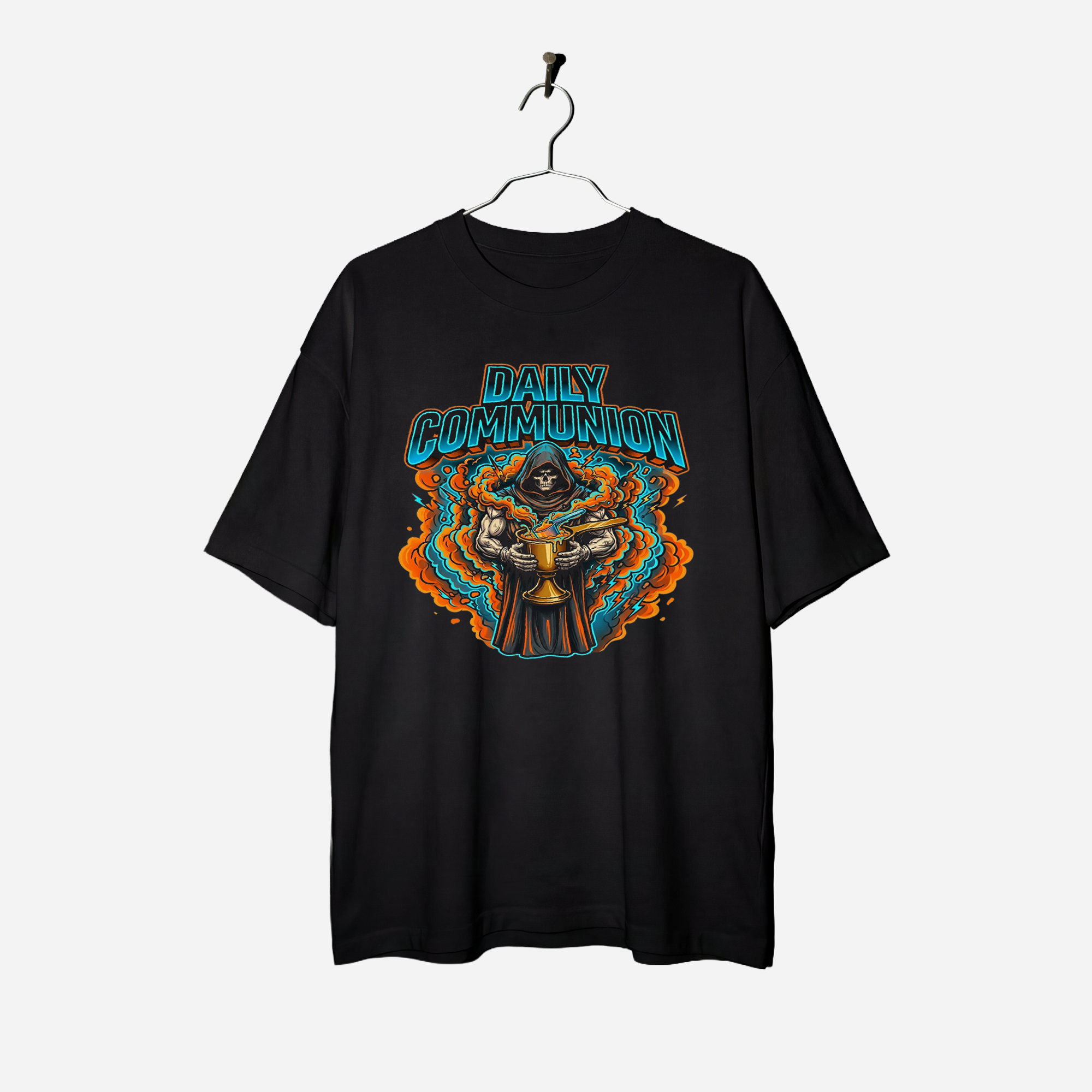 Camiseta Oversized Daily Communion True Form - Heavyweight 240g Pump Cover Unissex