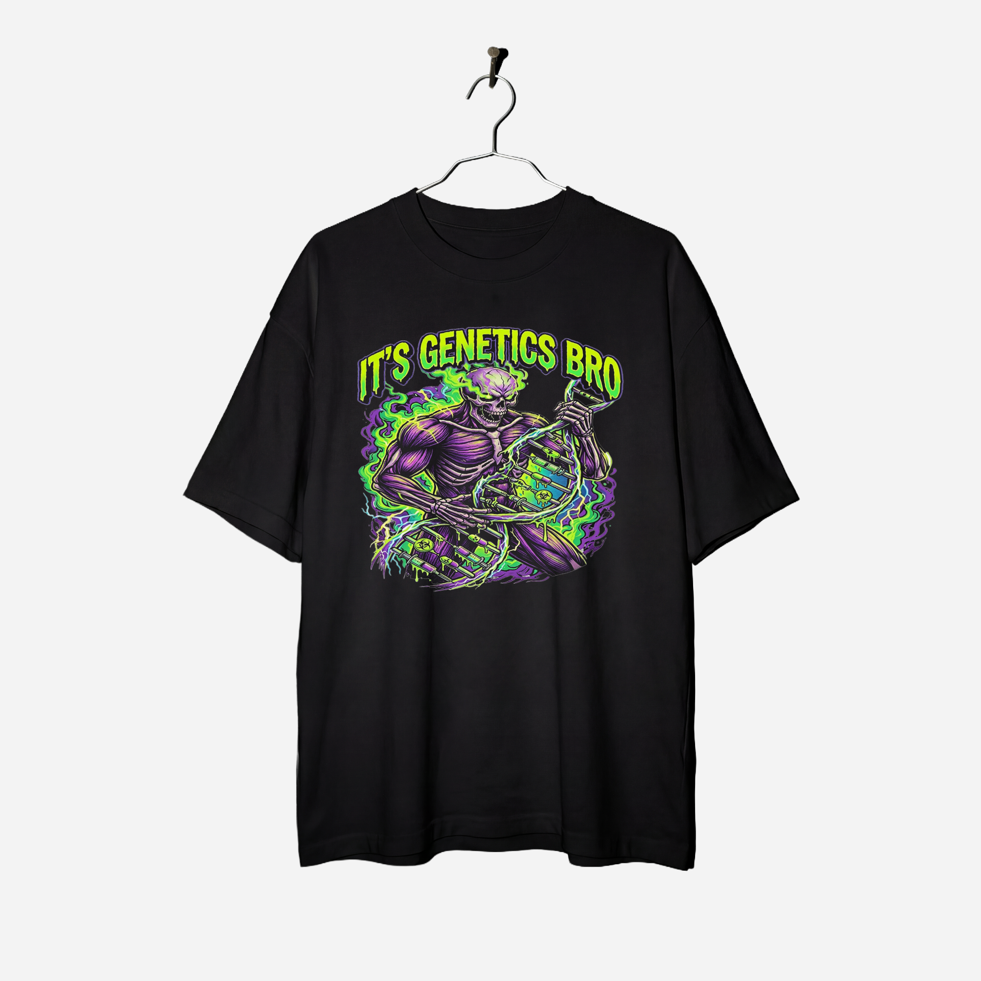 Camiseta Oversized Genetics True Form - Heavyweight 240g Pump Cover Unissex
