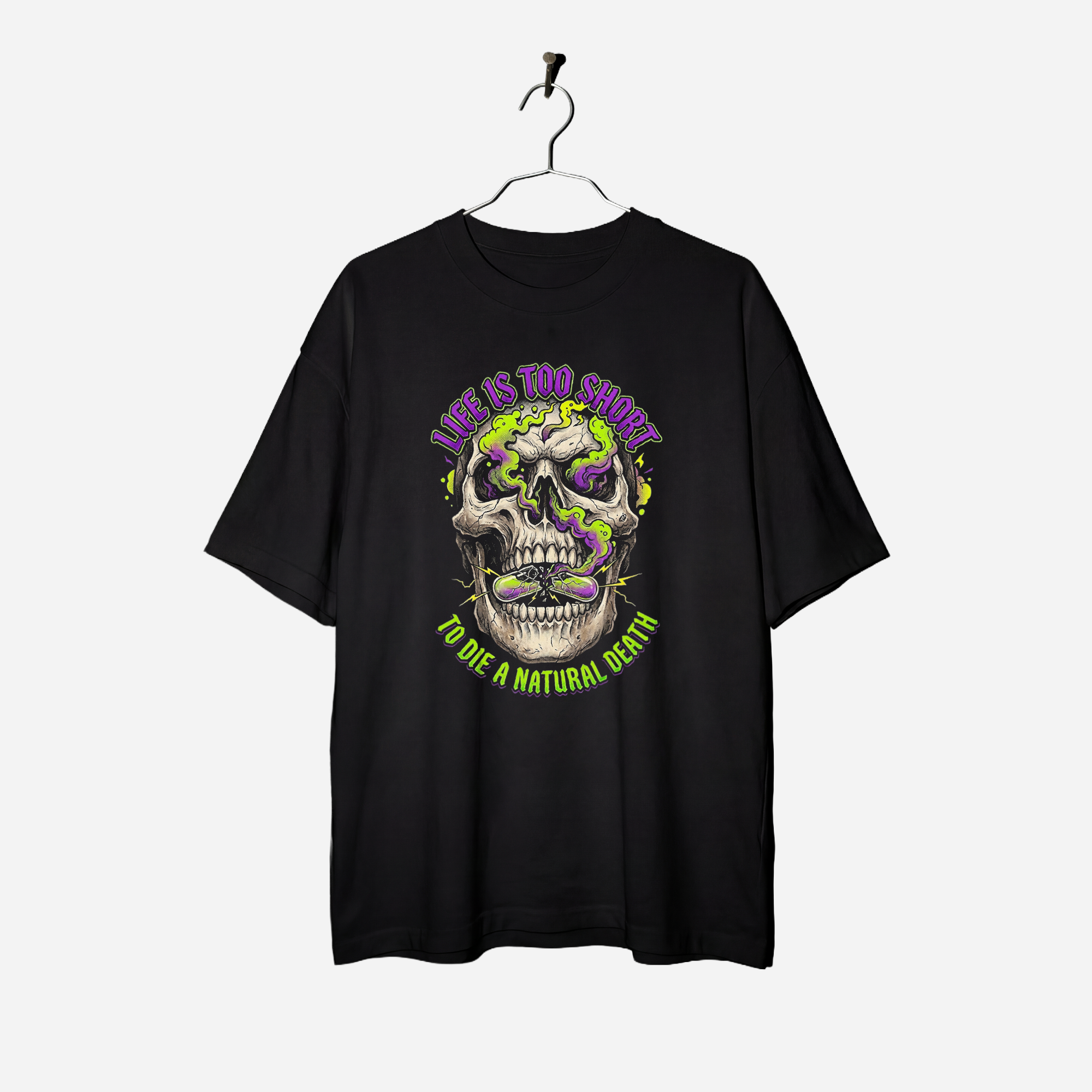 Camiseta Oversized Natural Death True Form - Heavyweight 240g Pump Cover Unissex