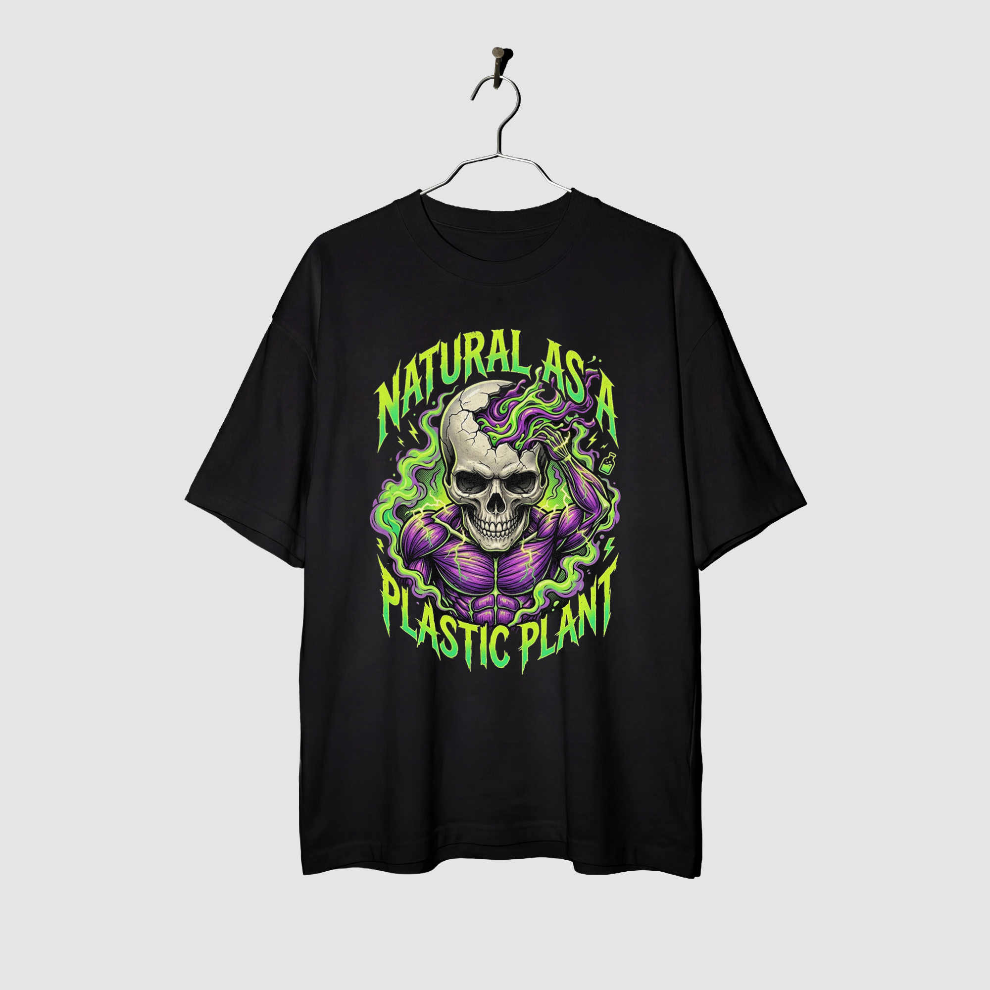 Camiseta Oversized Plant Natural True Form - Heavyweight 220g Pump Cover Masculina