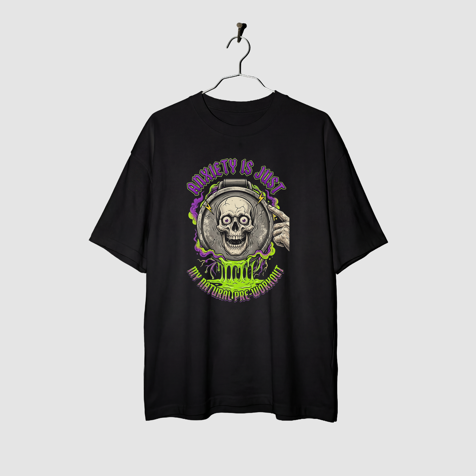 Camiseta Oversized Natural Pre-Workout True Form - Heavyweight 220g Pump Cover Masculina