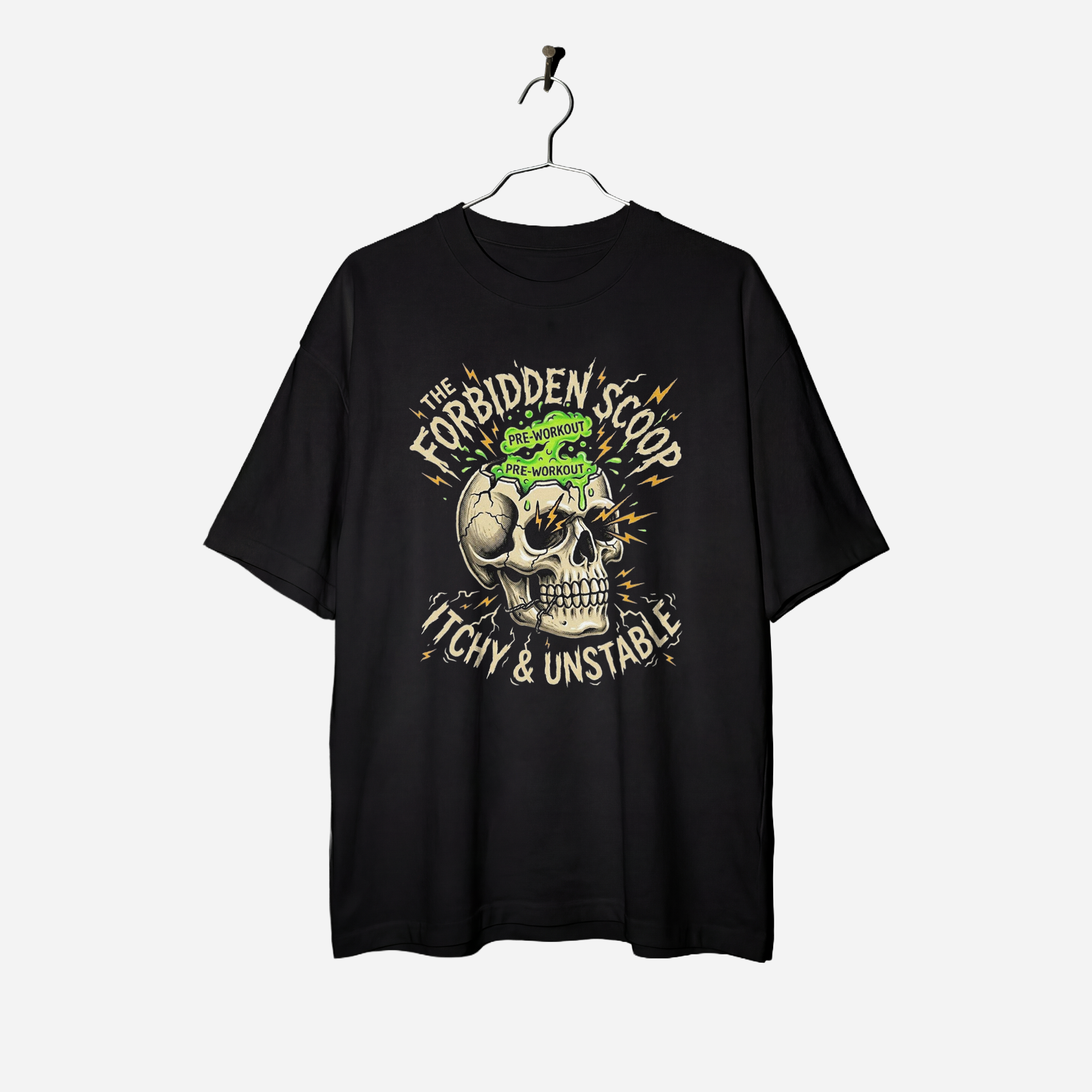 Camiseta Oversized Itchy & Unstable True Form - Heavyweight 240g Pump Cover Unissex