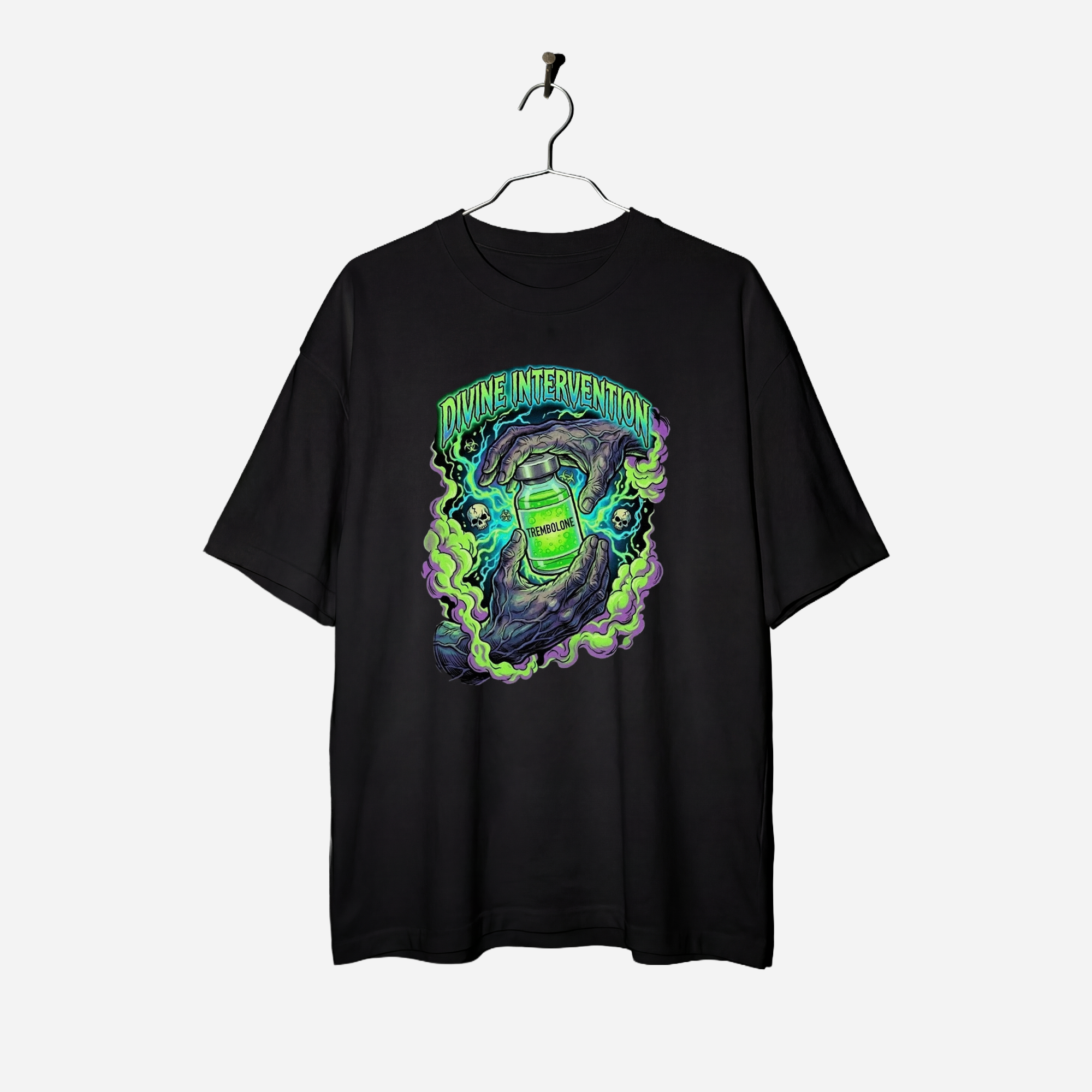 Camiseta Oversized Divine Intervention True Form - Heavyweight 240g Pump Cover Unissex