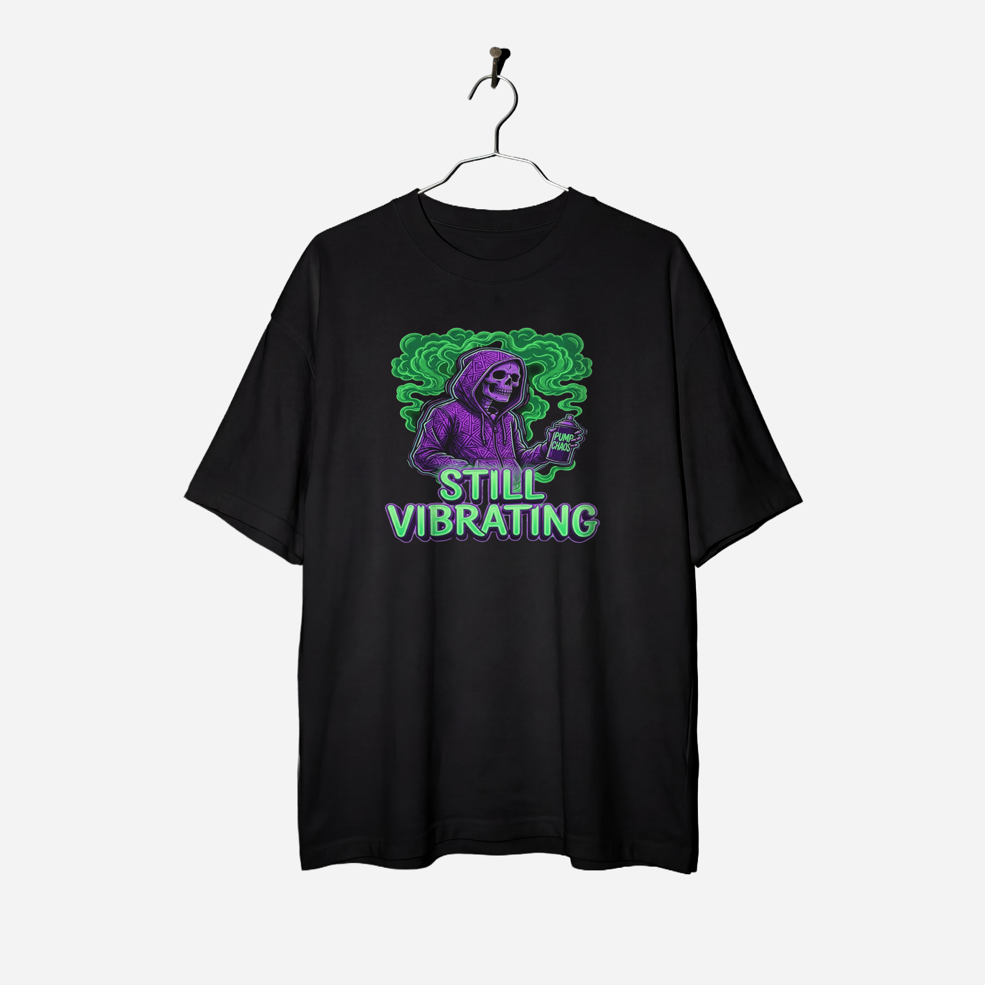 Camiseta Oversized Still Vibrating True Form - Heavyweight 240g Pump Cover Unissex