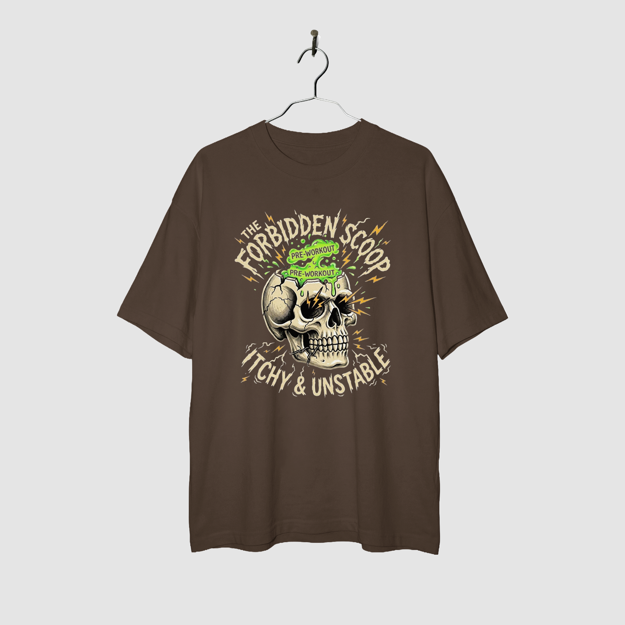 Camiseta Oversized Itchy & Unstable True Form - Heavyweight 220g Pump Cover Masculina
