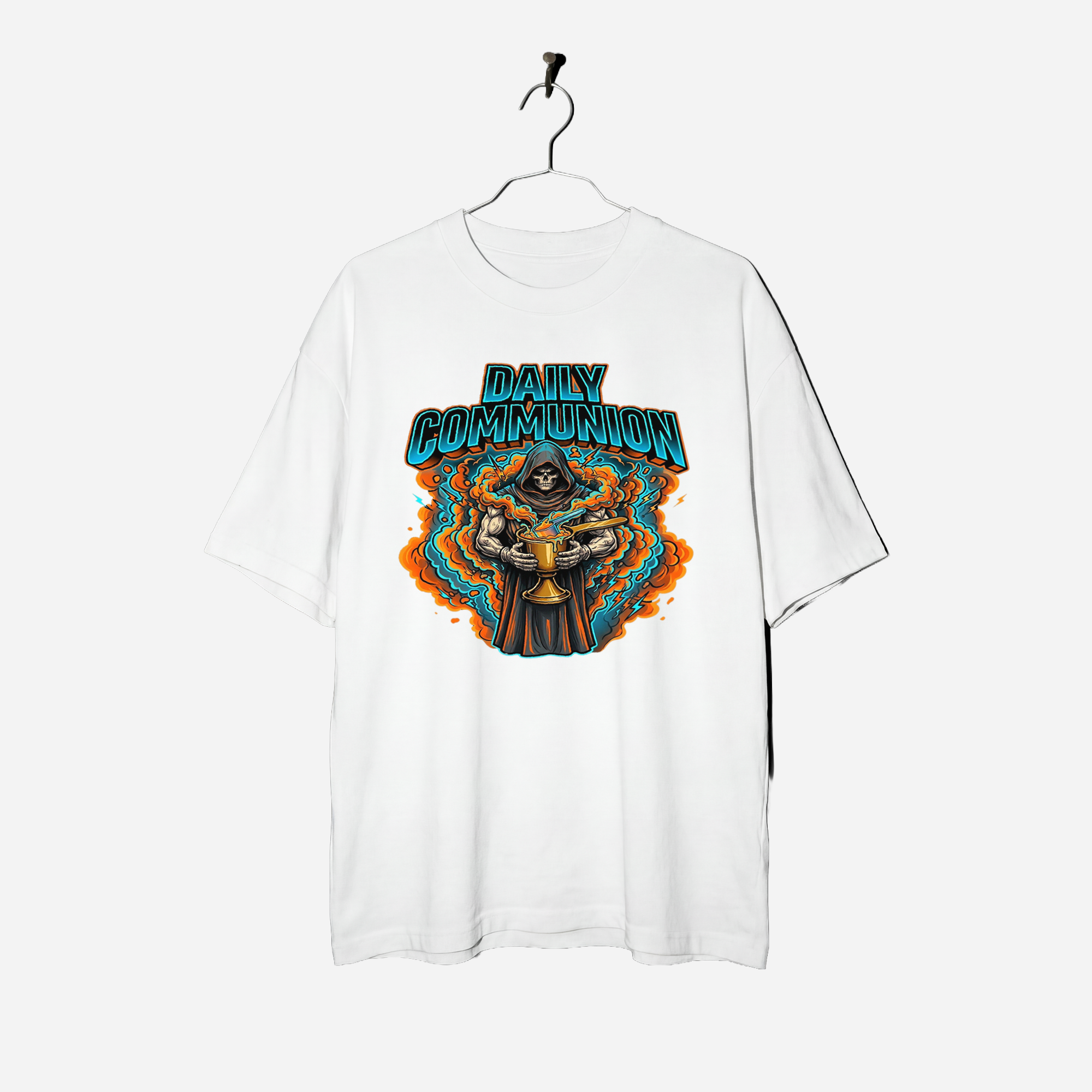 Camiseta Oversized Daily Communion True Form - Heavyweight 240g Pump Cover Unissex