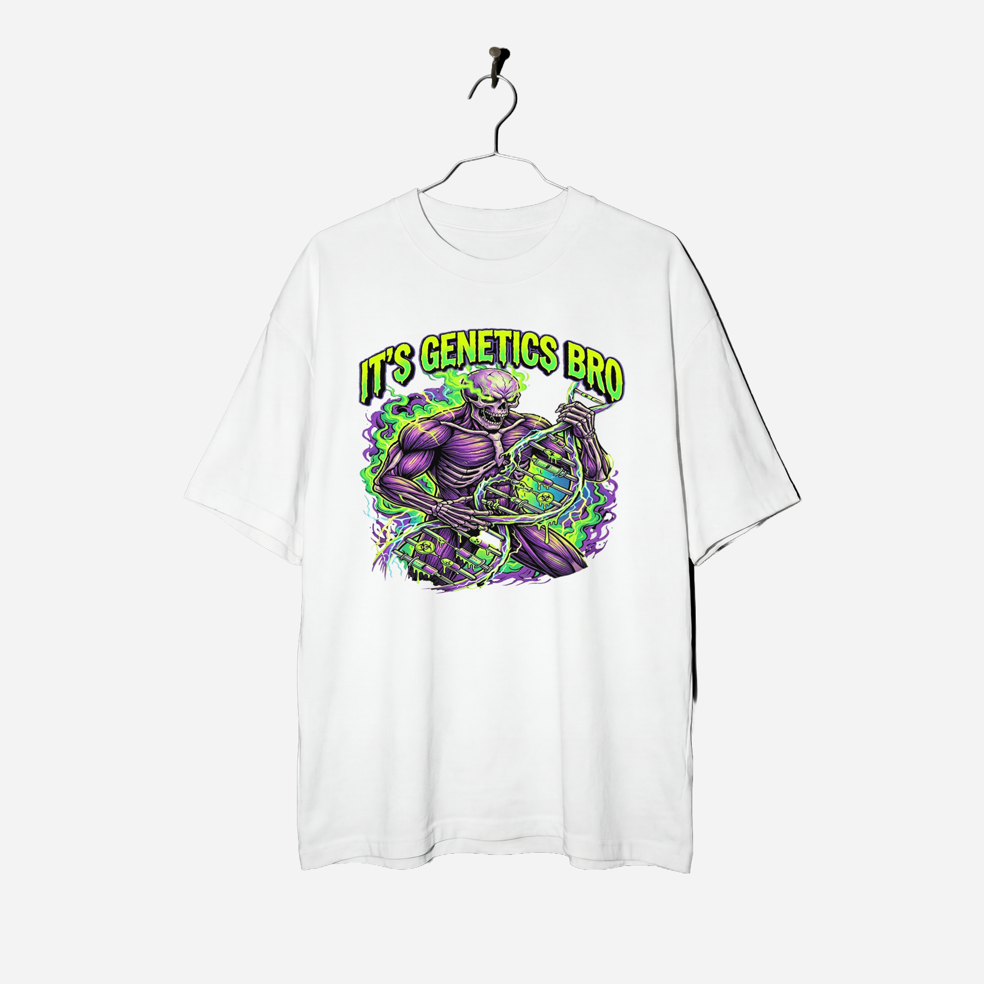 Camiseta Oversized Genetics True Form - Heavyweight 240g Pump Cover Unissex
