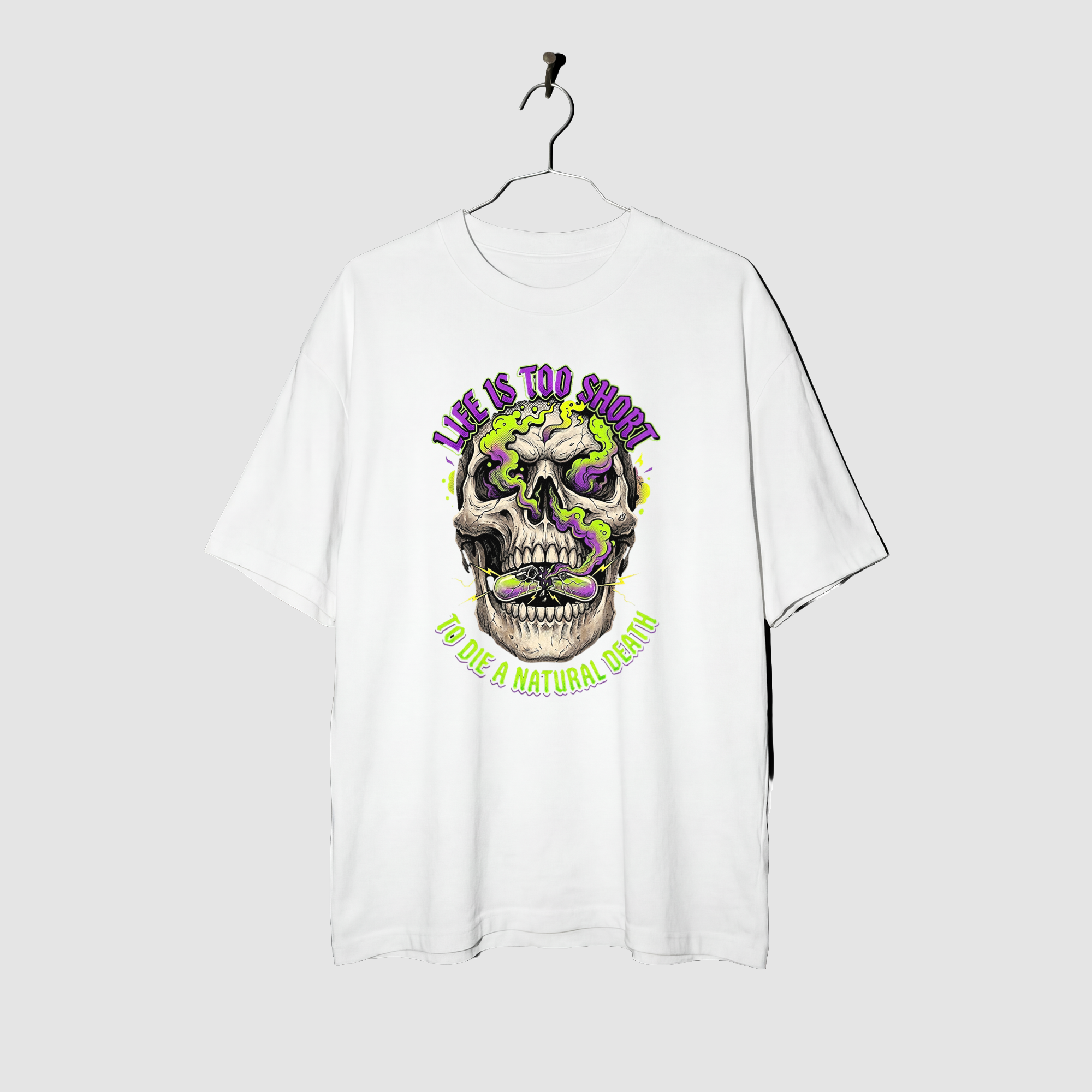Camiseta Oversized Natural Death True Form - Heavyweight 220g Pump Cover Masculina
