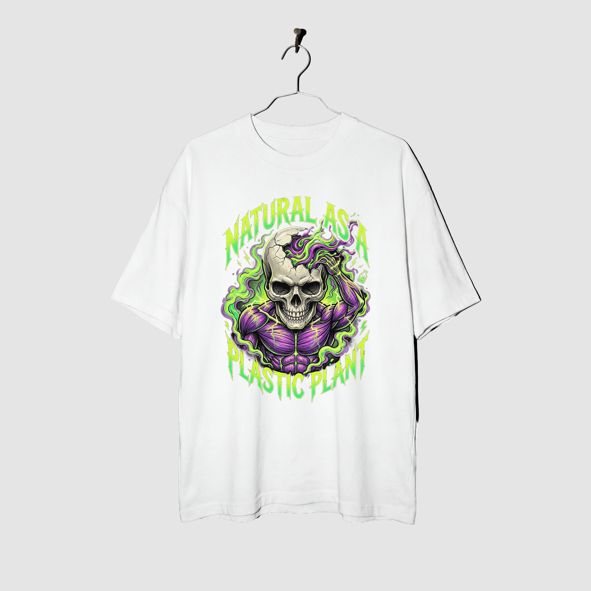 Camiseta Oversized Plant Natural True Form - Heavyweight 220g Pump Cover Masculina