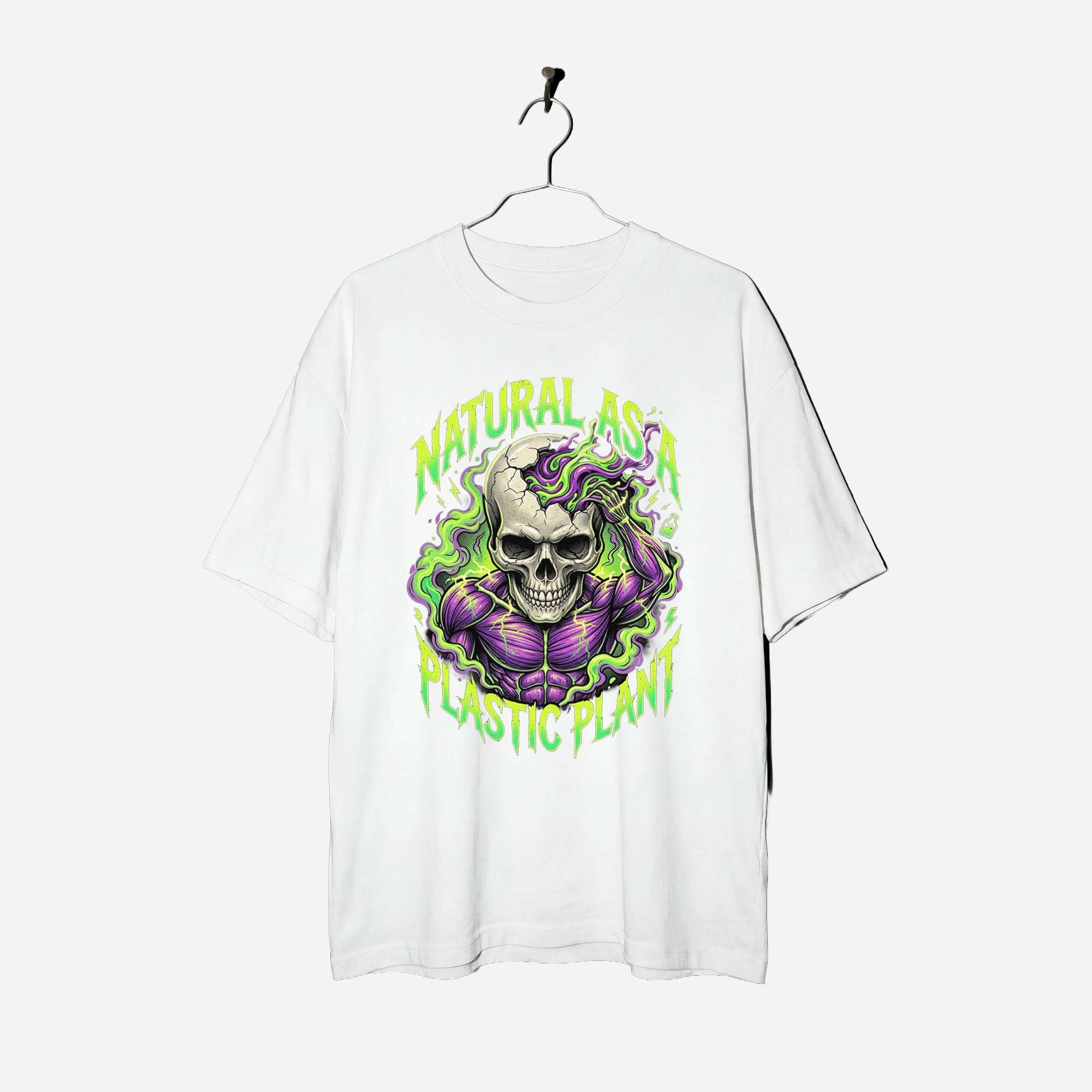 Camiseta Oversized Plant Natural True Form - Heavyweight 240g Pump Cover Unissex