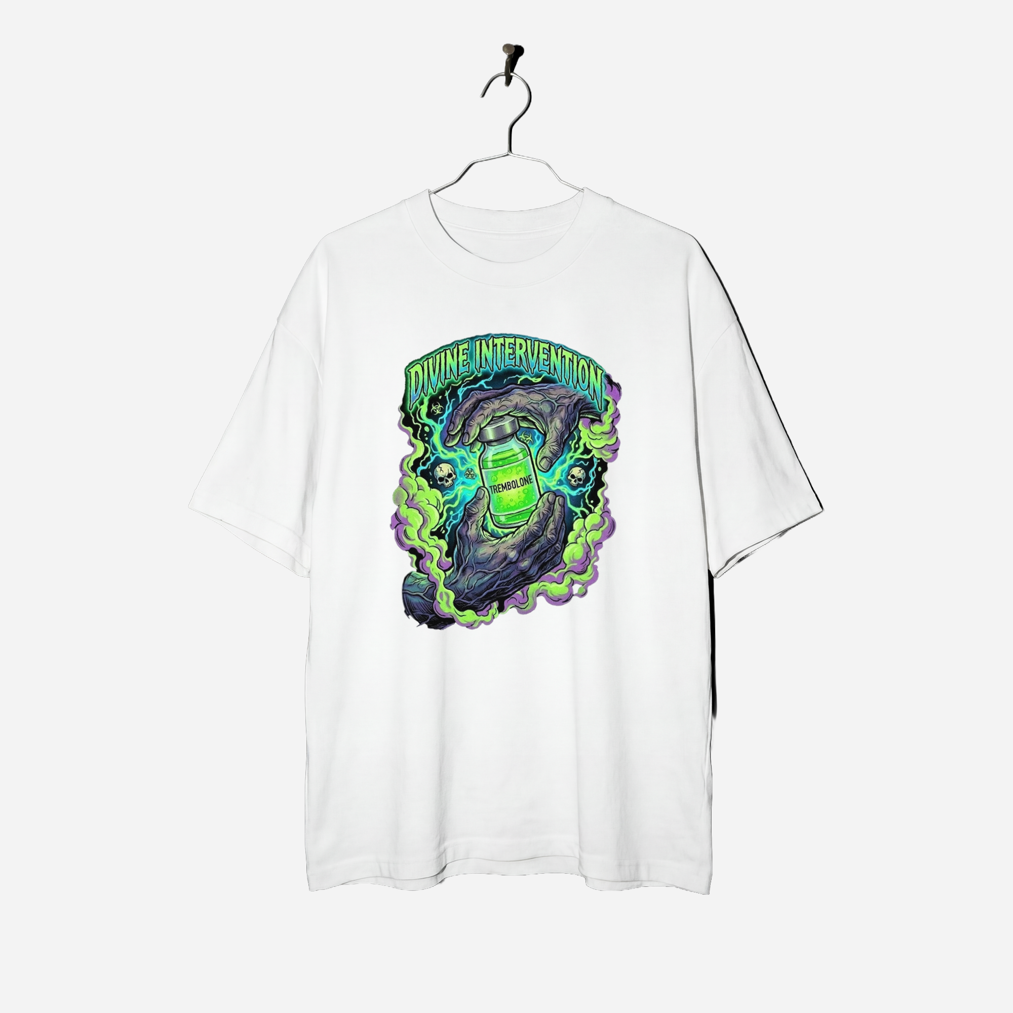 Camiseta Oversized Divine Intervention True Form - Heavyweight 240g Pump Cover Unissex