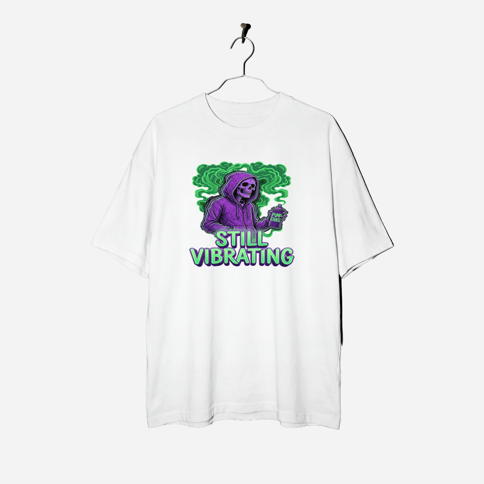 Camiseta Oversized Still Vibrating True Form - Heavyweight 240g Pump Cover Unissex