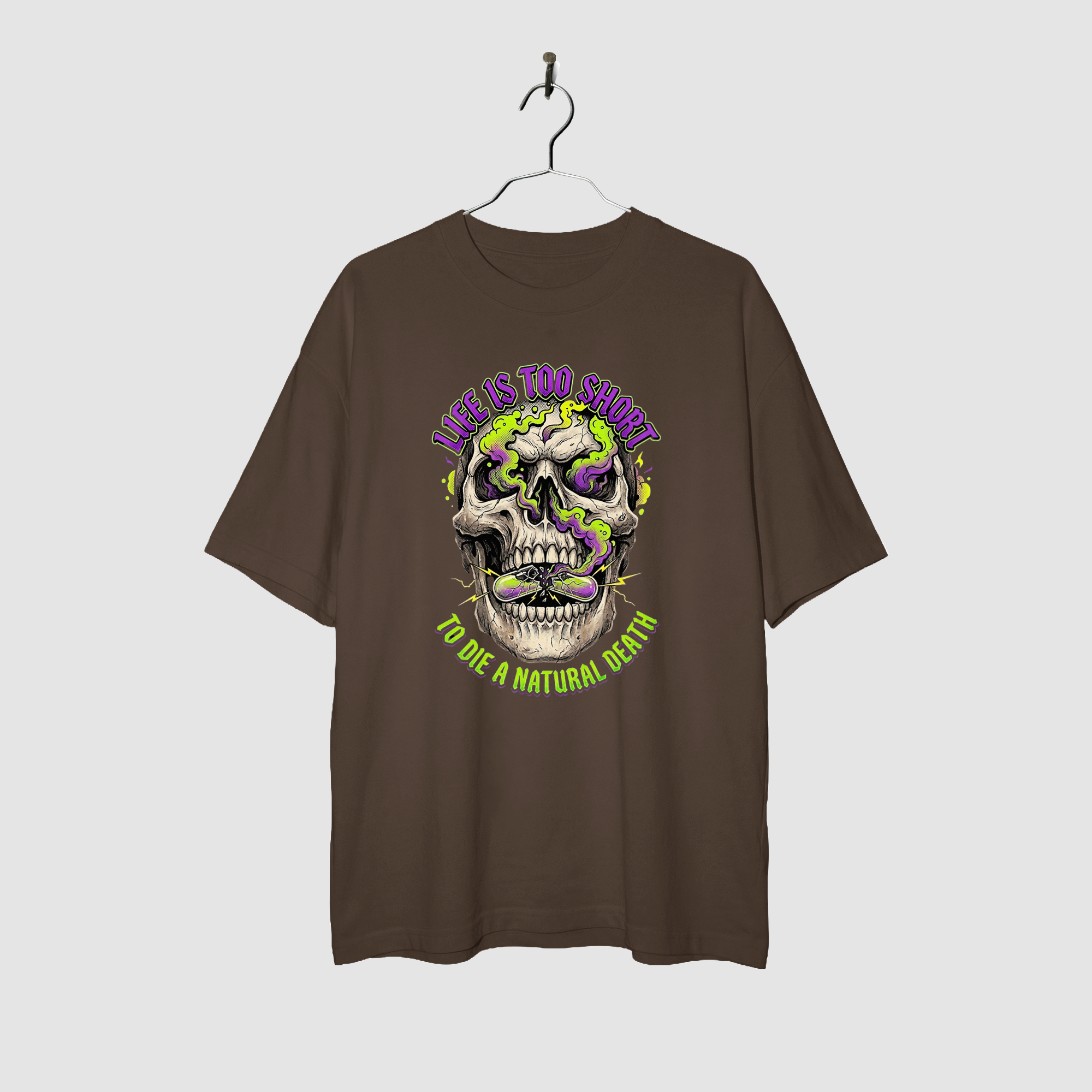 Camiseta Oversized Natural Death True Form - Heavyweight 220g Pump Cover Masculina