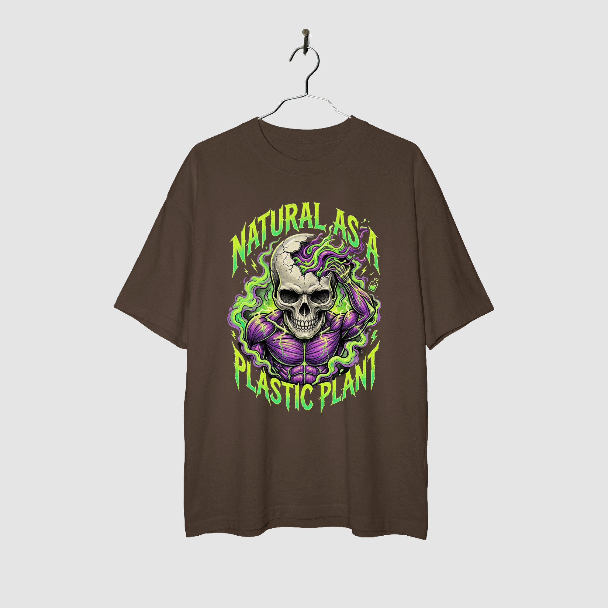 Camiseta Oversized Plant Natural True Form - Heavyweight 220g Pump Cover Masculina