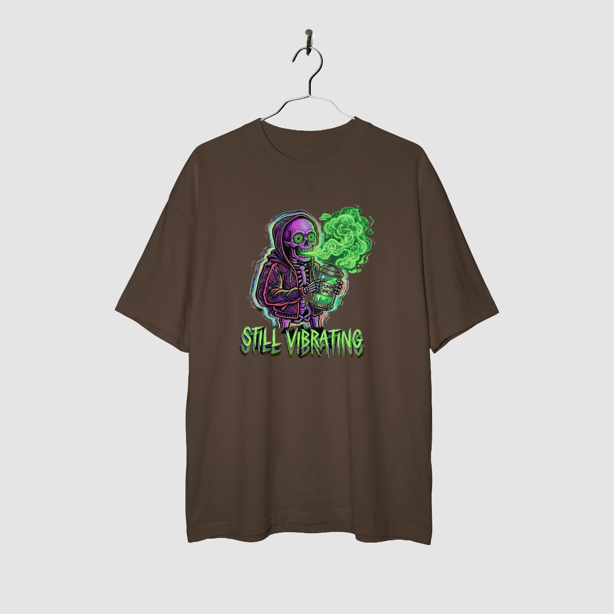 Camiseta Oversized Post-Chaos Frequency True Form - Heavyweight 220g Pump Cover Masculina
