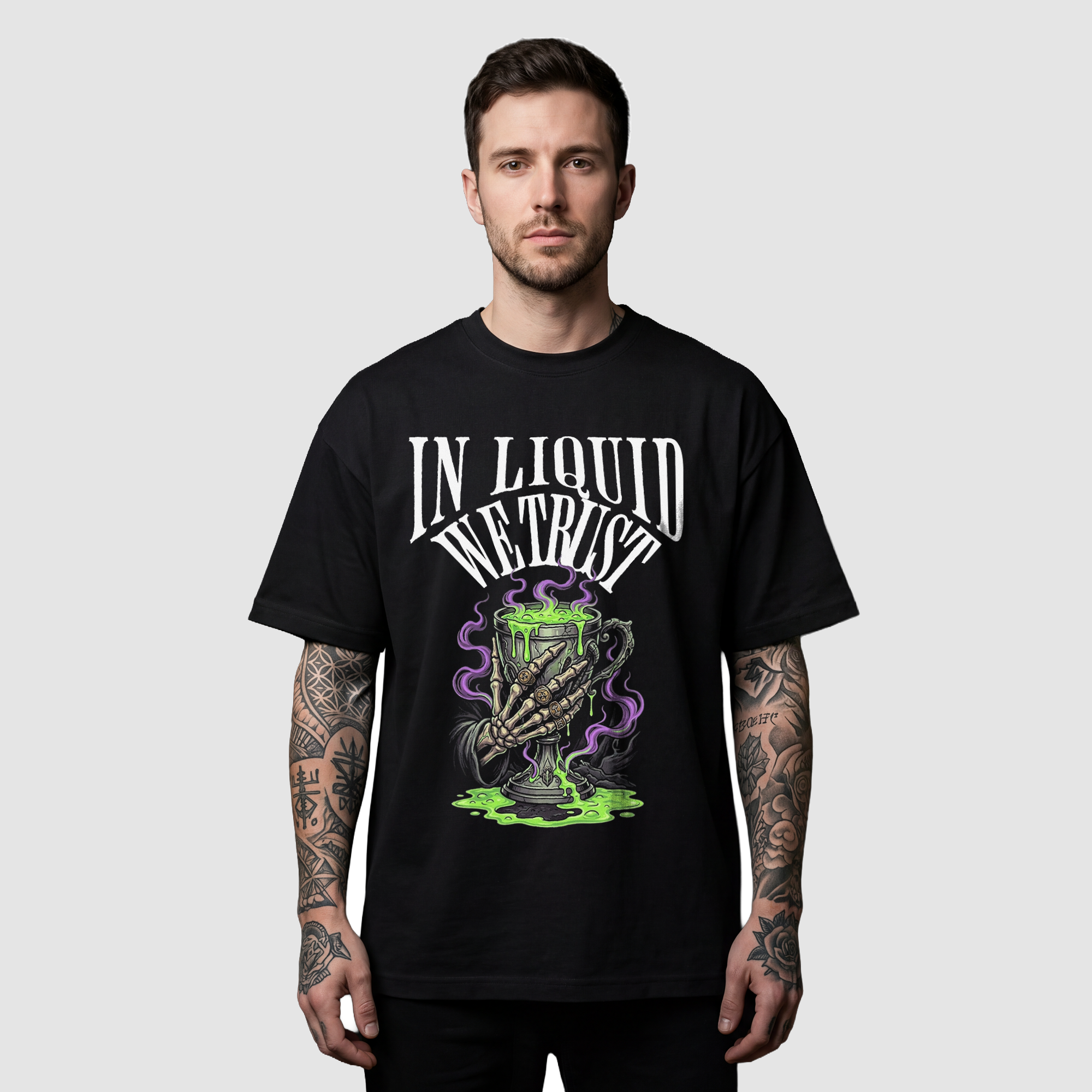Camiseta Oversized In Liquid We Trust True Form - Heavyweight 220g Pump Cover Masculina
