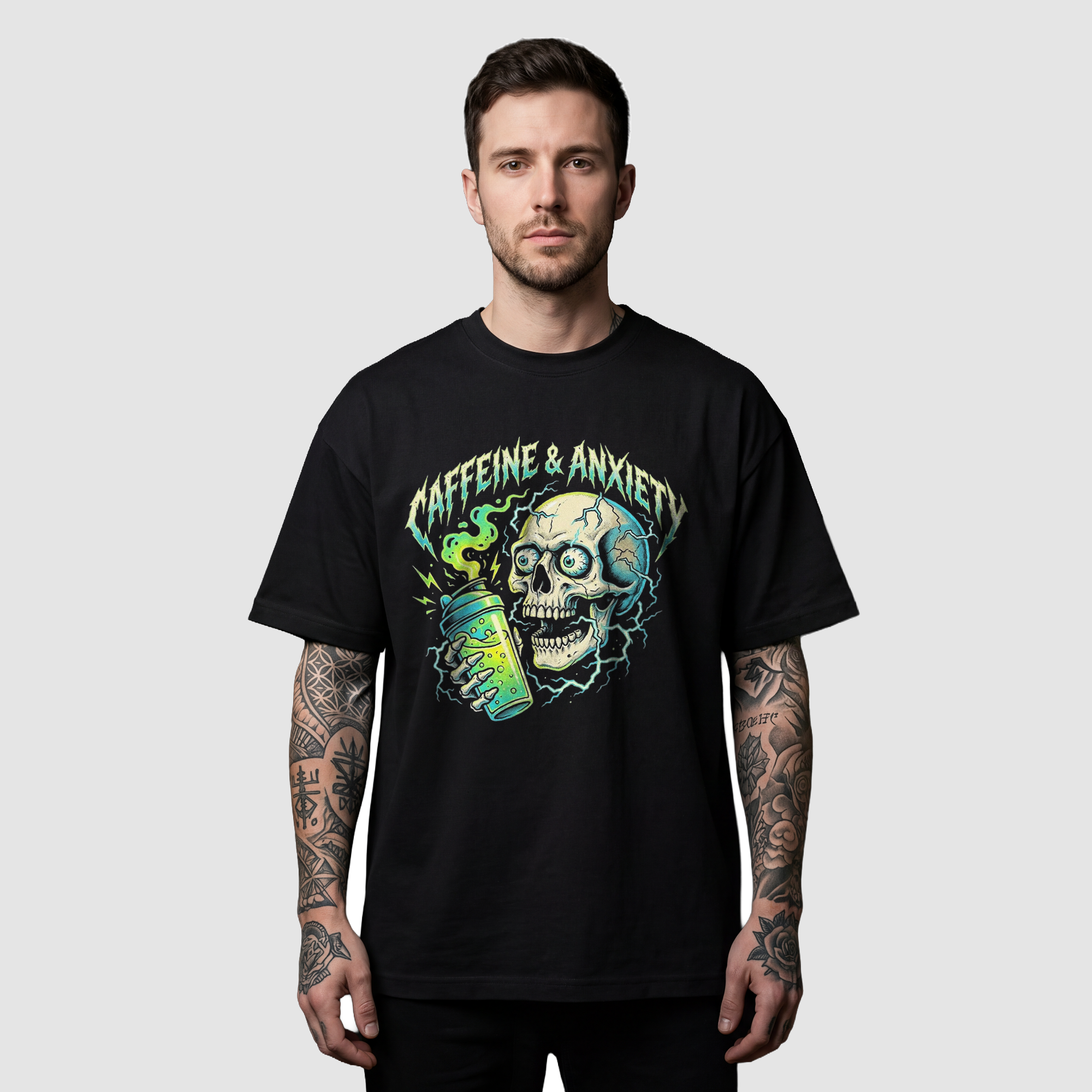 Camiseta Oversized The Fuel of Chaos True Form - Heavyweight 220g Pump Cover Masculina