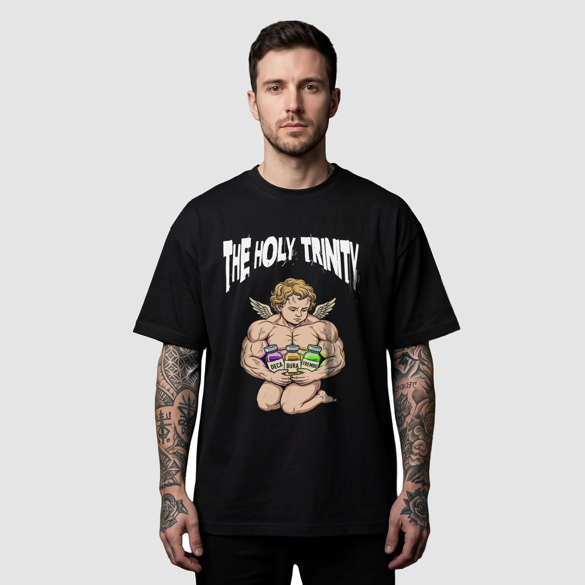 Camiseta Oversized Trinity True Form - Heavyweight 220g Pump Cover Masculina