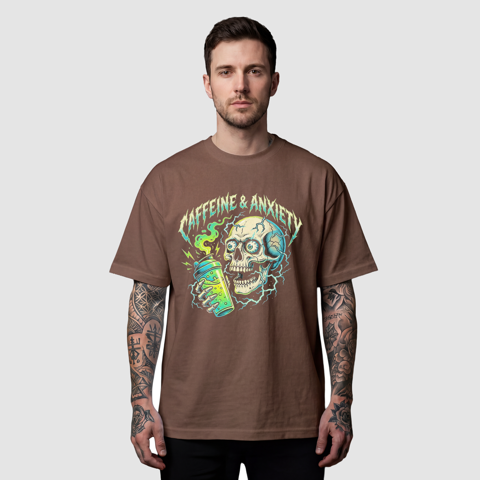 Camiseta Oversized The Fuel of Chaos True Form - Heavyweight 220g Pump Cover Masculina