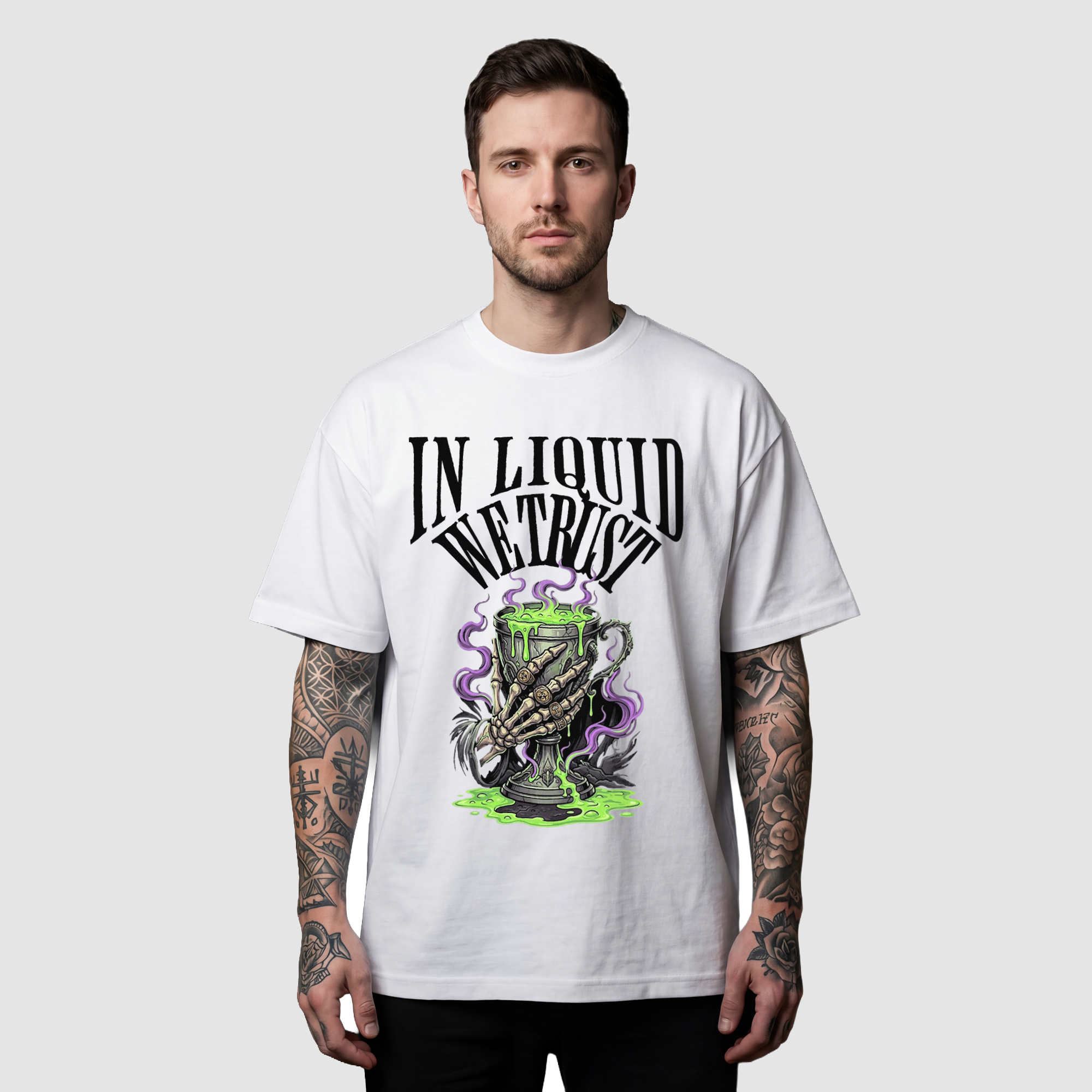 Camiseta Oversized In Liquid We Trust True Form - Heavyweight 220g Pump Cover Masculina