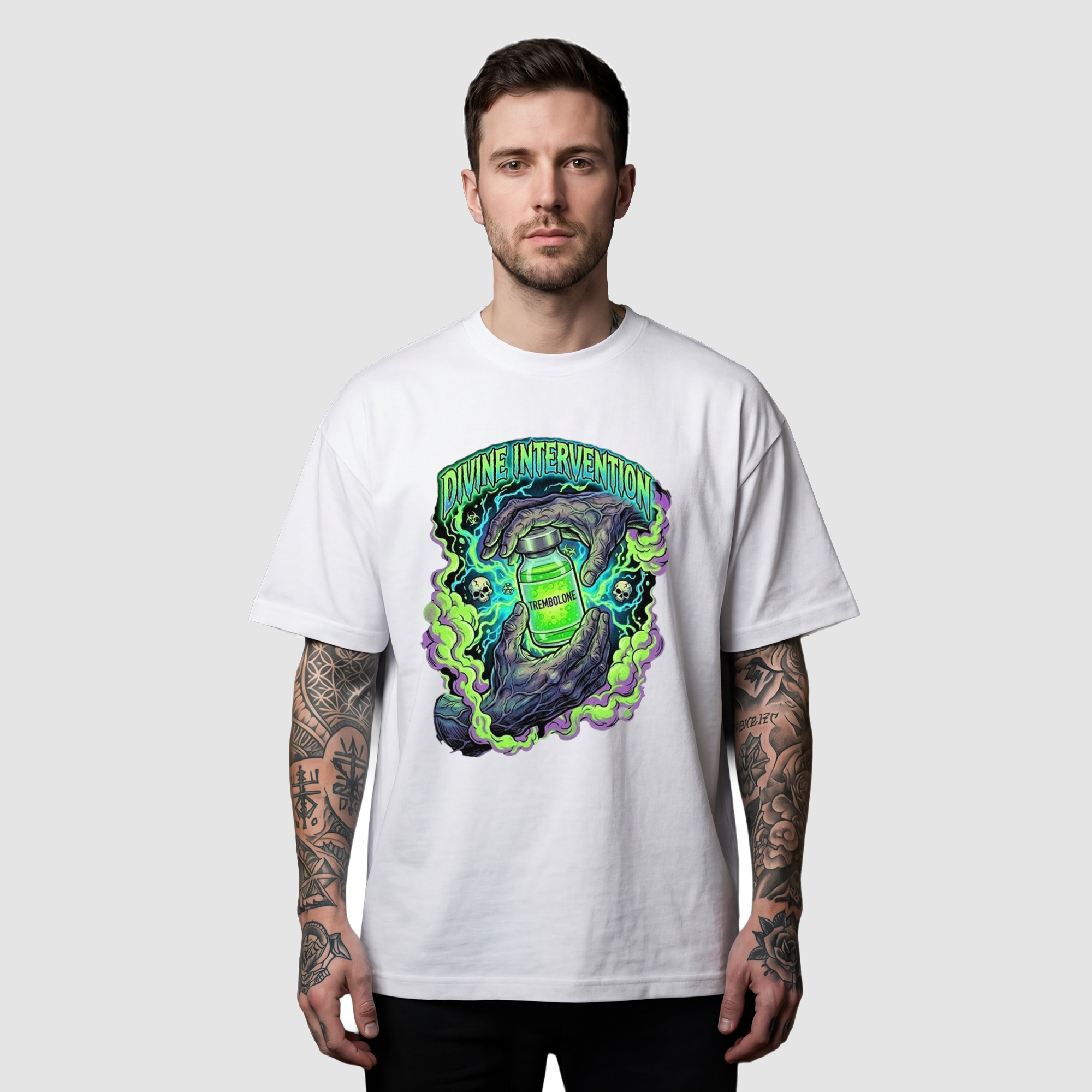 Camiseta Oversized Divine Intervention True Form - Heavyweight 220g Pump Cover Masculina