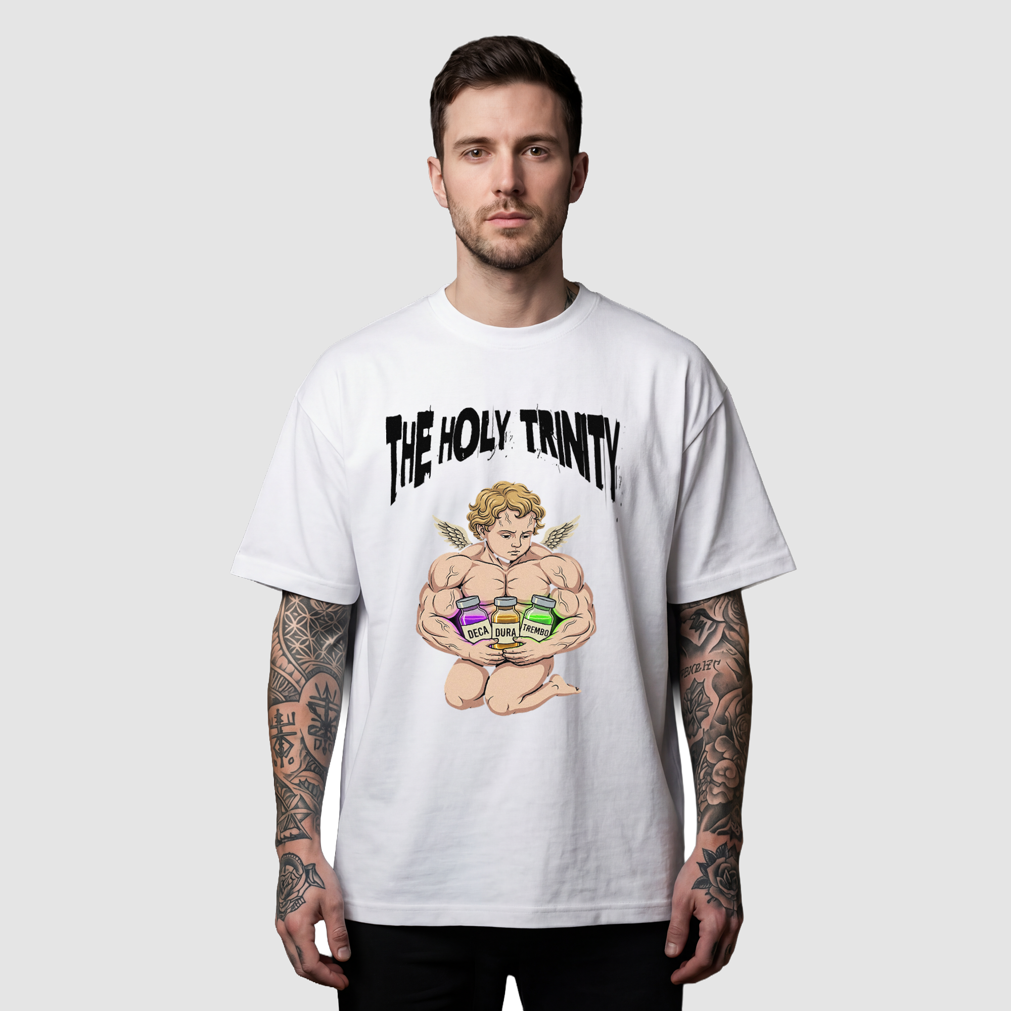 Camiseta Oversized Trinity True Form - Heavyweight 220g Pump Cover Masculina