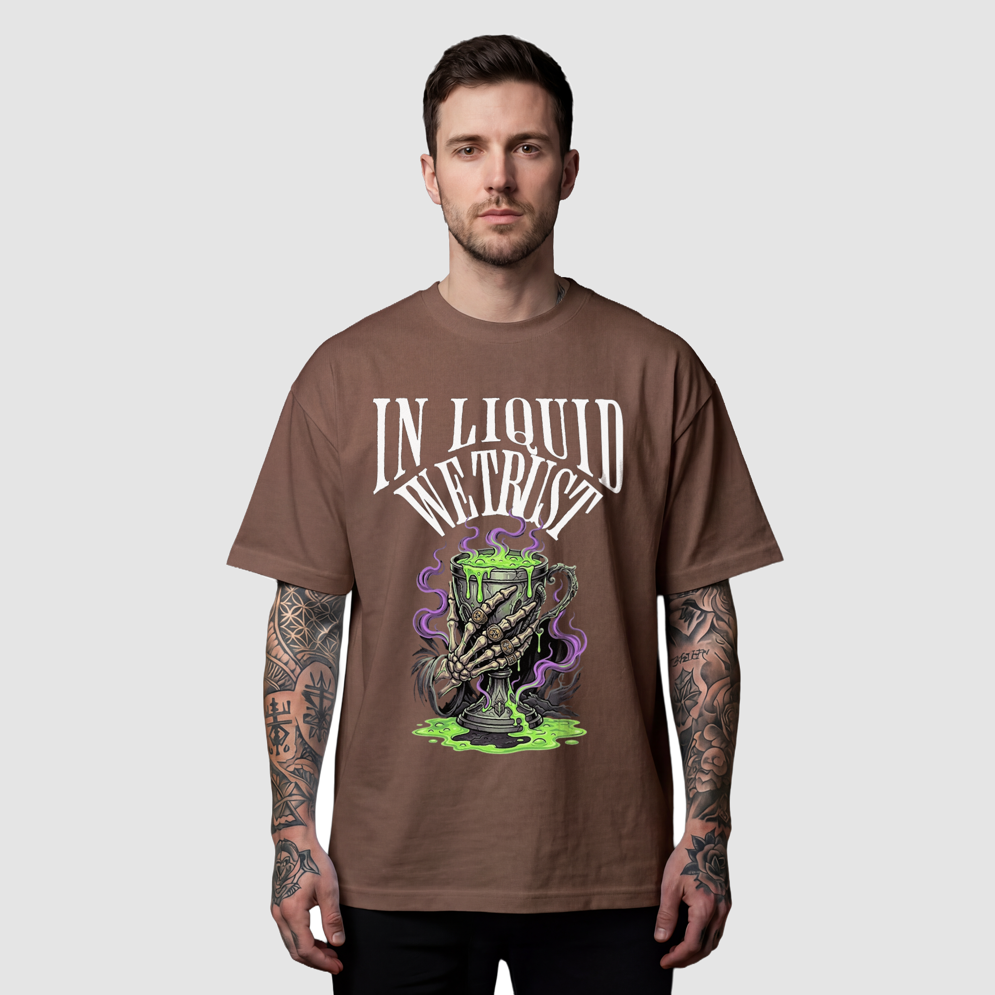 Camiseta Oversized In Liquid We Trust True Form - Heavyweight 220g Pump Cover Masculina