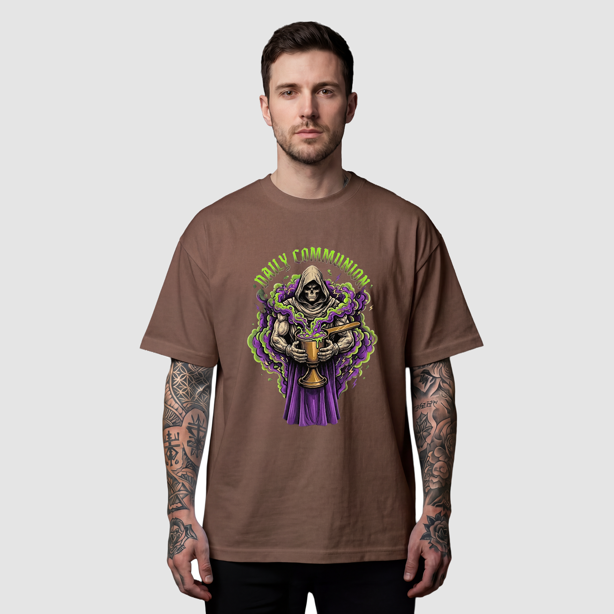 Camiseta Oversized Daily Communion True Form - Heavyweight 220g Pump Cover Masculina