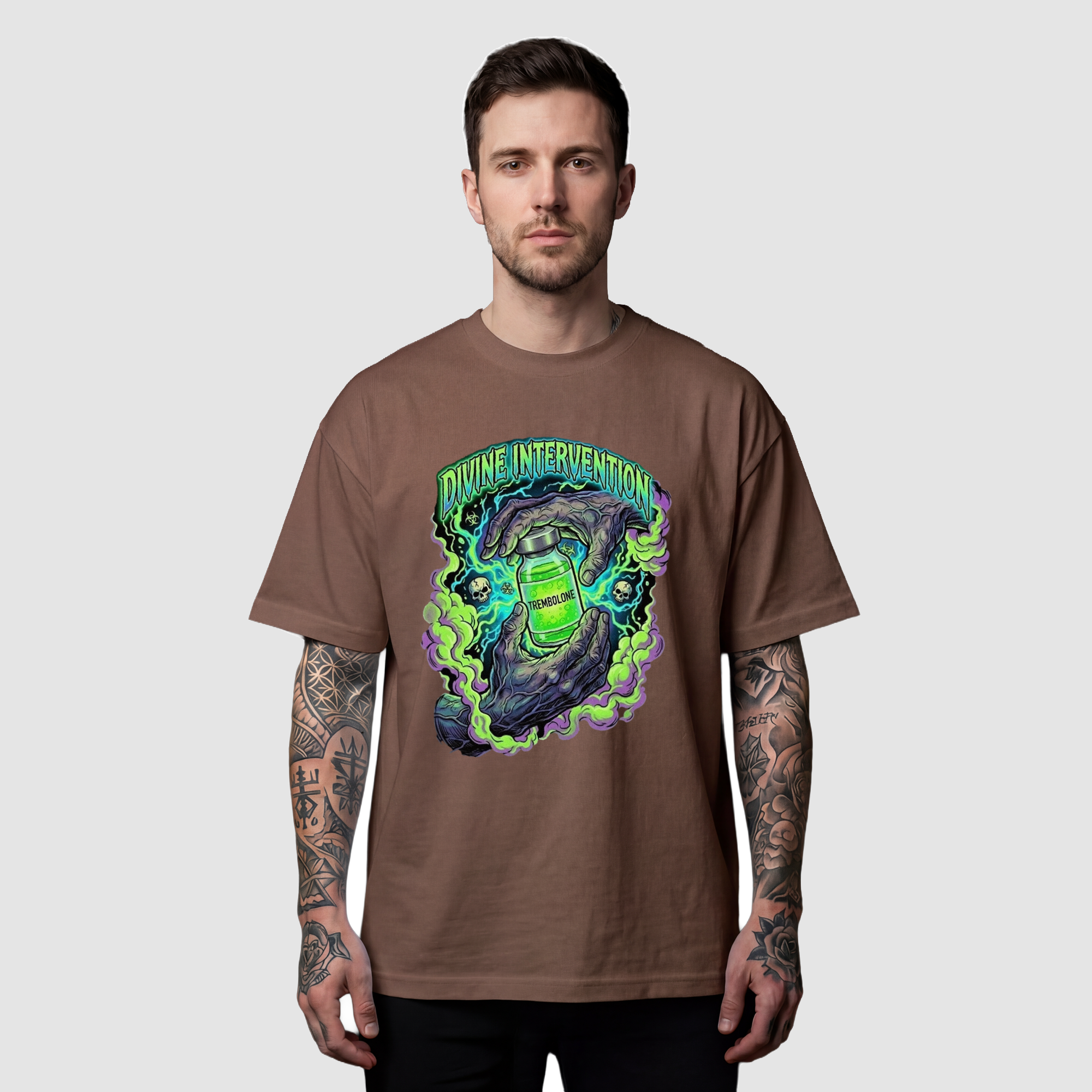 Camiseta Oversized Divine Intervention True Form - Heavyweight 220g Pump Cover Masculina